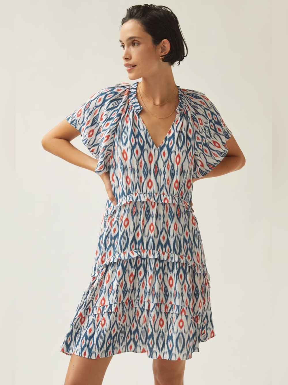 Anthropologie Robin Tiered Mini Dress